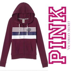 Victoria's Secret PINK | Perfect Full Zip Hoodie Maroon | Size Small